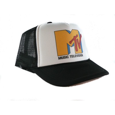 Vintage Mtv music television Trucker Hat mesh hat snapback hat black new   eb-41495829